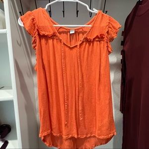 Coral blouse